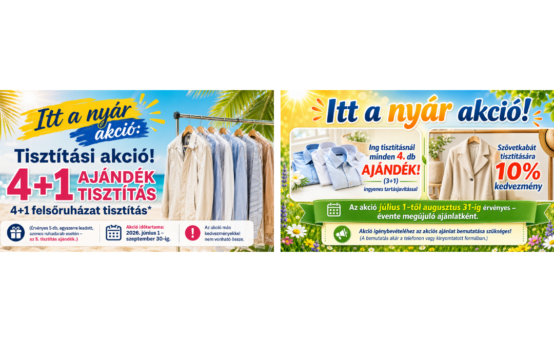 Top Clean: Nyári és iskolakezdési akciók